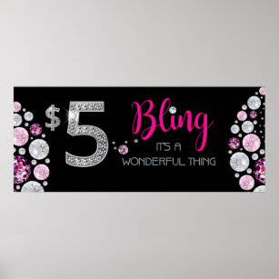 5 $ Schmuckbanner - Bling Poster