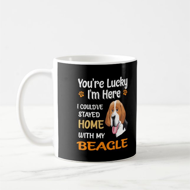 5 Sie haben Glück beim Zuhause mit meinem Beagle Kaffeetasse (Links)