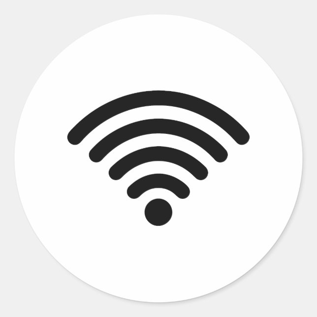 5 Signal WiFi Runder Aufkleber (Vorderseite)
