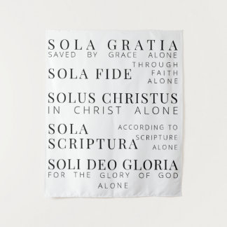 5 Solas-Reformation Wandteppich