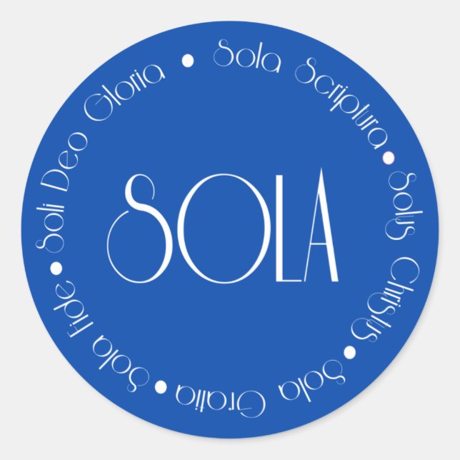 5 Solas Runder Aufkleber (Vorderseite)