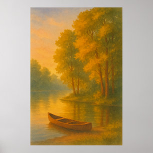 5. Sommer, Lakeside Glow, Saisondruck Poster