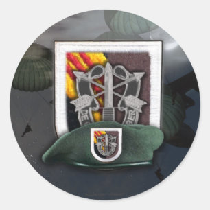 5. Special Forces Group Grüne Berets SF Veteranen Runder Aufkleber