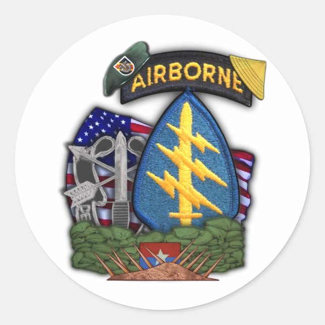 5. Spezielle Kräfte Green Berets vietnam Sticker (Vorderseite)