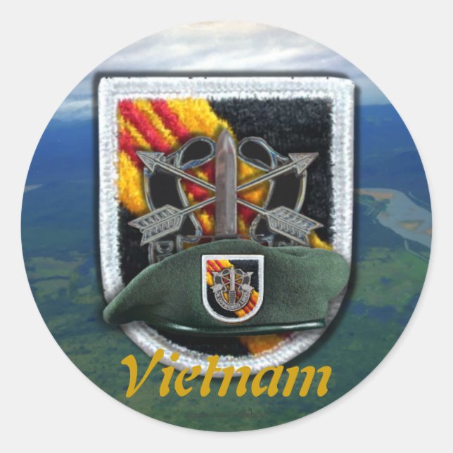 5. Spezielle Kräfte Grüne Berets Flash-Namensaufkl Runder Aufkleber (Vorderseite)