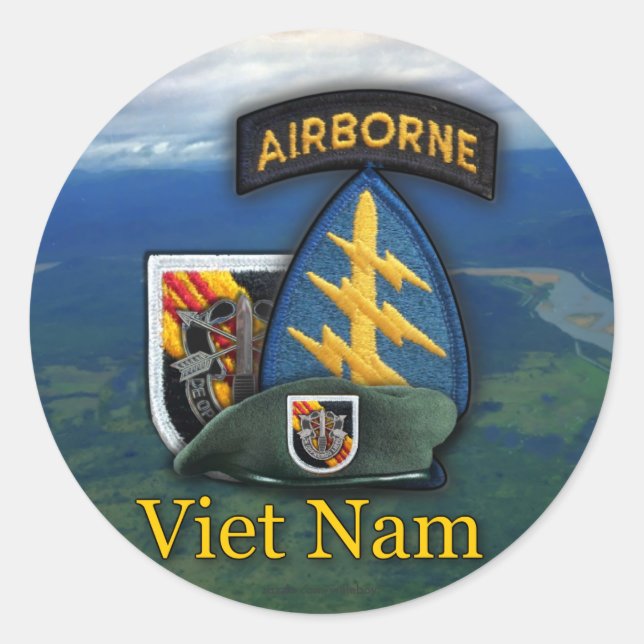 5. Spezielle Kräfte Grüne Berets Flash-Namensaufkl Runder Aufkleber (Vorderseite)