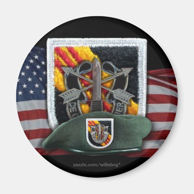 5. Spezielle Kräfte Gruppe flash vietnam Magnetvet Magnet (Vorne)