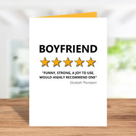 5 Star Boyfriend Funny Valentinstag Feiertagskarte