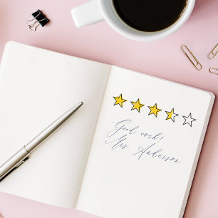 5 Star Rating Review Book Teacher Self-Inking Sta Permastempel