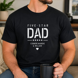 5 STAR VATER Moderner Cooler Vatertag T-Shirt