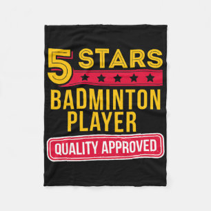 5 Stars Badminton Player - Funny Racquet Sport Gif Fleecedecke
