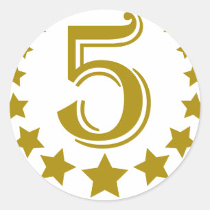 5 stars-Birthday.png Runder Aufkleber