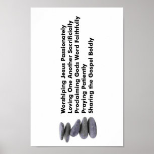 5 Stein-Plakat Poster