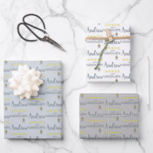 5-Sterne-Absolvent Geschenkpapier Set