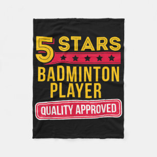 5 Sterne Badminton-Spieler - Lustiges Racquet Spor Fleecedecke