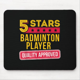 5 Sterne Badminton-Spieler - Lustiges Racquet Spor Mousepad