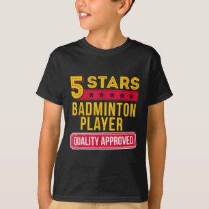 5 Sterne Badminton-Spieler - Lustiges Racquet Spor T-Shirt
