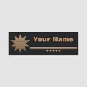 5 Sterne Beruflich Classic Gold Black Namensschild