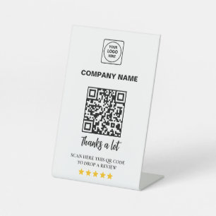 5-Sterne-Bewertungs-QR-Display-Standort Feedback Sockelschild