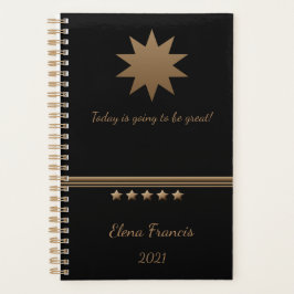 5 Sterne Gold Black Beruflich Business Planer