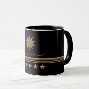 5 Sterne Gold Black Beruflich Business Tasse