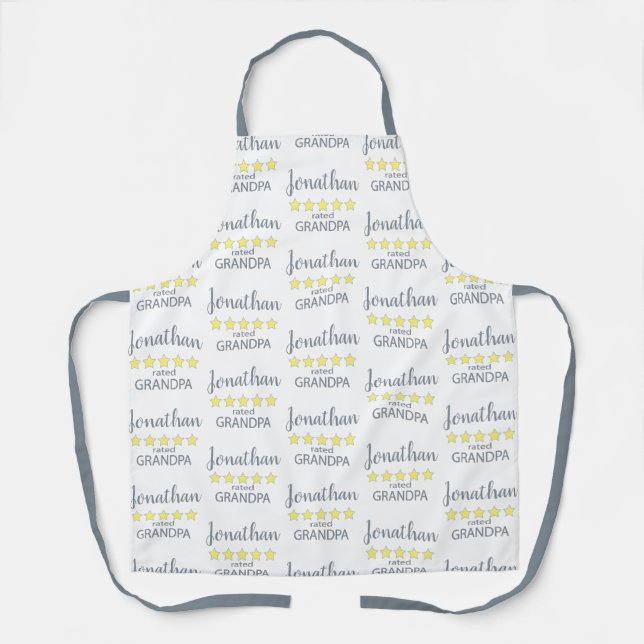 5 Sterne Großvater Schürze (Vorderseite)