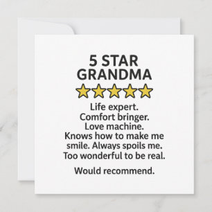 5 Sterne Oma Karte