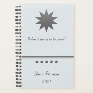 5-Sterne-Silver-Text-Beruflich-Notebook Planer
