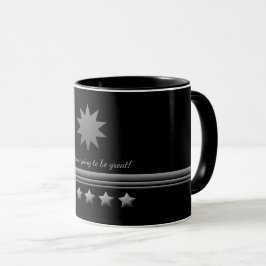 5 Sterne Silver Text Black Beruflich Business Tass Tasse