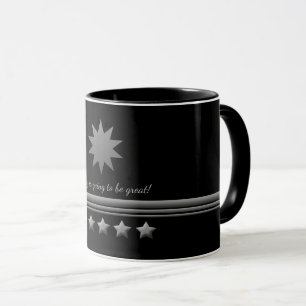 5 Sterne Silver Text Black Beruflich Business Tass Tasse