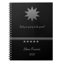 5-Sterne-Silver-Text-Schwarz-Beruflich-Notebook