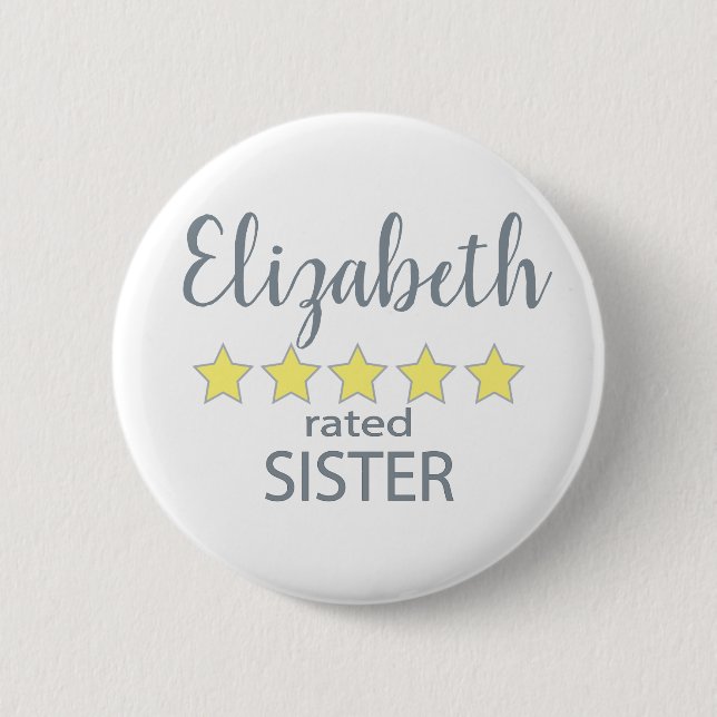 5-Sterne-Sternchen-Schwester Button (Vorderseite)