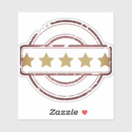 5-Sterne-zertifizierte Aufkleber