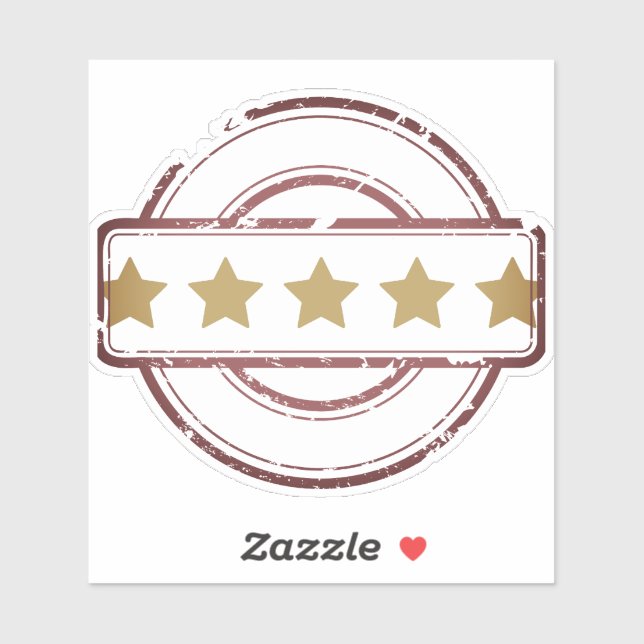 5-Sterne-zertifizierte Aufkleber (Blatt)