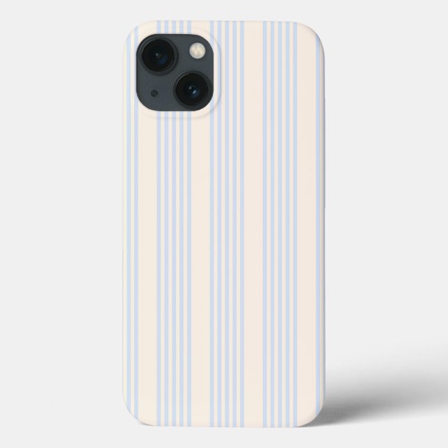 5 Streifen in hellblau und beige Case-Mate iPhone Hülle (Rückseite)