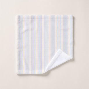 5 Streifen in hellblau und beige Waschlappen