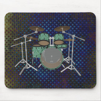 5 Stück Drum Kit - Custom Green Drums - Mousepad