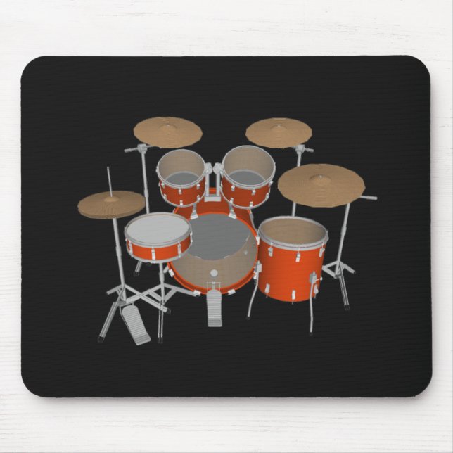 5 Stück Drum Kit - Orange Finish - Drums Mousepad (Vorne)