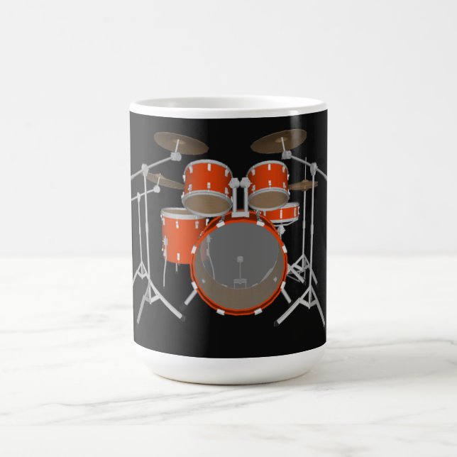 5 Stück Drum Kit - Orange - Kaffee Tasse - Drum Se (Mittel)