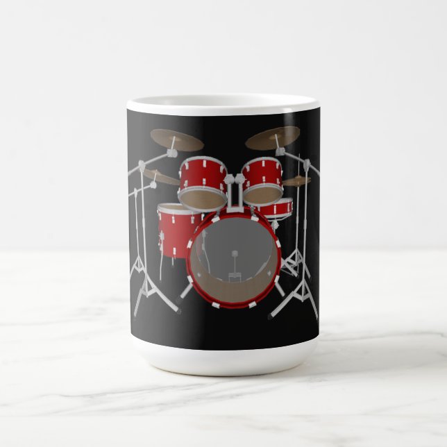 5 Stück Drum Kit - Red - Coffee Tasse - Drum Set (Mittel)