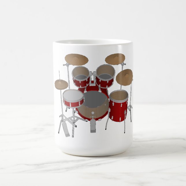 5 Stück Drum Kit - Red - Coffee Tasse - Drum Set (Mittel)
