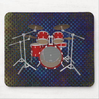 5 Stück Drum Kit - Red Finish - Drums Mousepad