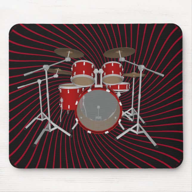 5 Stück-Trommel-Ausrüstung: Gewundene Grafiken: Mousepad (Vorne)