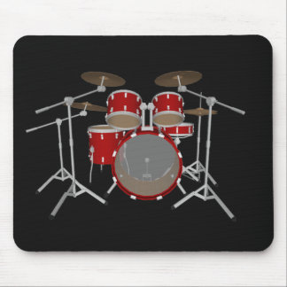 5 Stück-Trommel-Ausrüstung - rotes Ende - Trommeln Mousepad