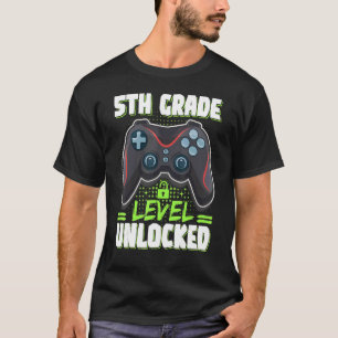 5. Stufe Entsperrte Video für den ersten Schultag T-Shirt