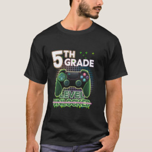 5. Stufe Ungesperrter Videospieler Fünfter Geburts T-Shirt