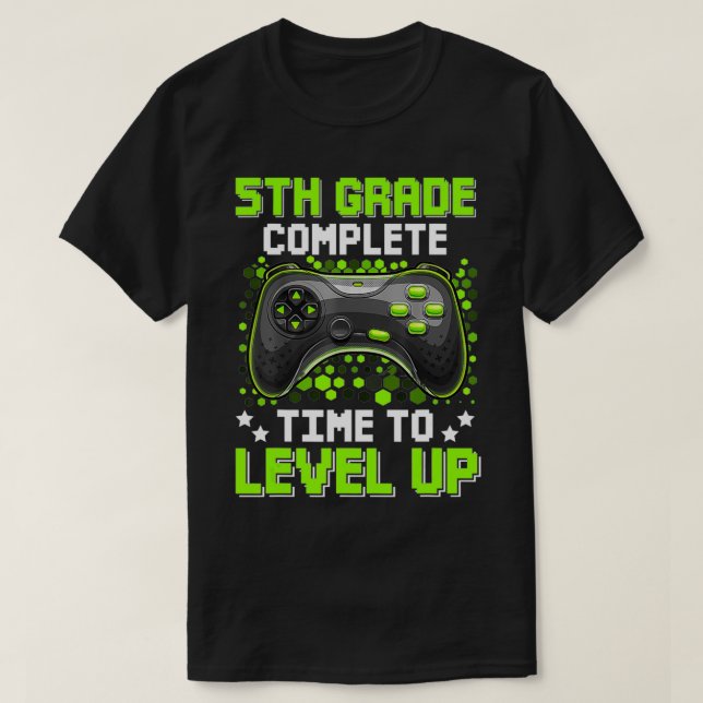 5. Stufe: Vollständige Zeit bis zum Level-Up-Gamin T-Shirt (Design vorne)