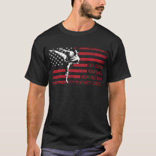 5 Tenets American Taekwondo Fighting T-Shirt