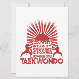 5 Tenets von Taekwondo Ankündigung