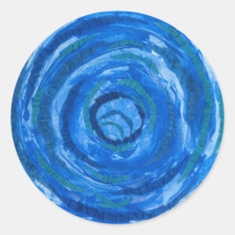 5. Throat Chakra Healing Art #2 Runder Aufkleber